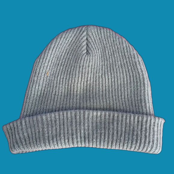 Neff Gray Beanie Winter Hat Knit Toboggan - Picture 2 of 5